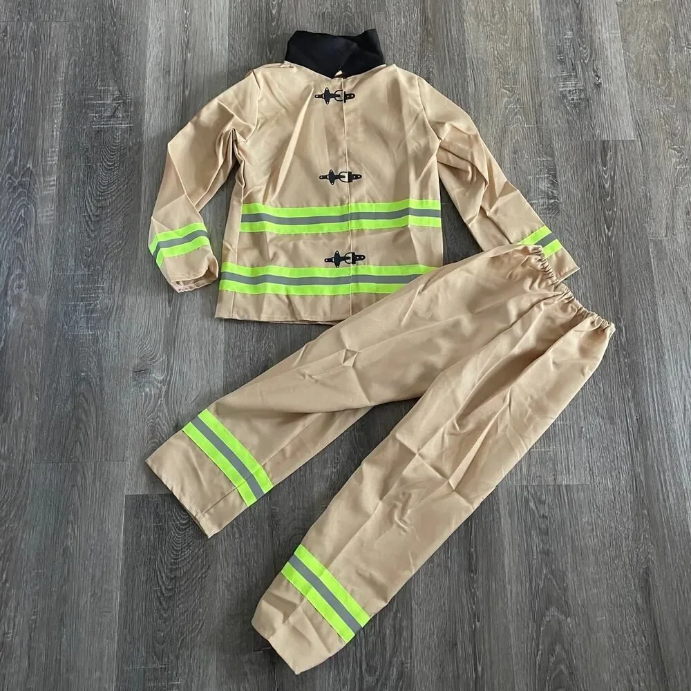 NEW Hauntlook Fearless Firefighter Kids Costume - Size: 7-9